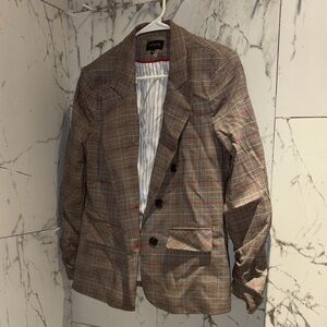 1. State Women's Multicolor Plaid Blazer